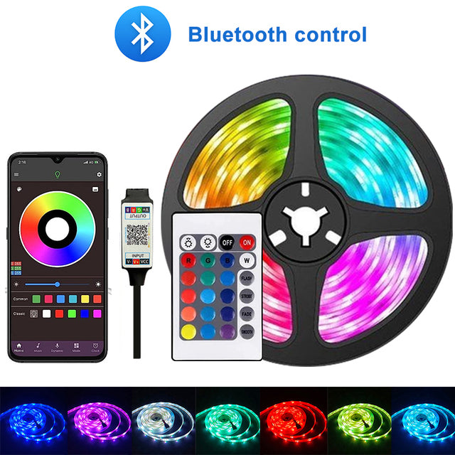 LED Bluetooth Light Strip Remote & App Control