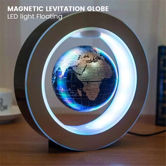 Magnetic Levitating Globe with LED Light - Rotating Earth Floating Lamp, Novelty Bedside Decor, Perfect Gift for Any Occasion