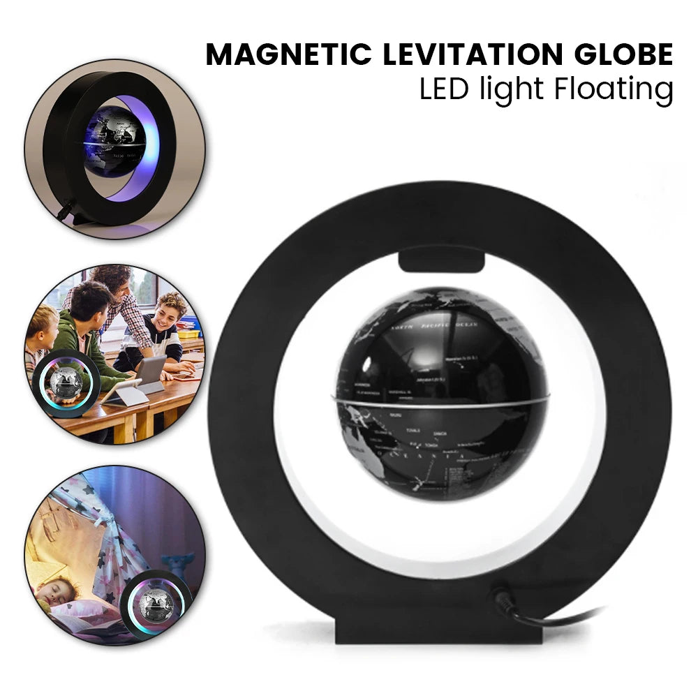 Magnetic Levitating Globe with LED Light - Rotating Earth Floating Lamp, Novelty Bedside Decor, Perfect Gift for Any Occasion