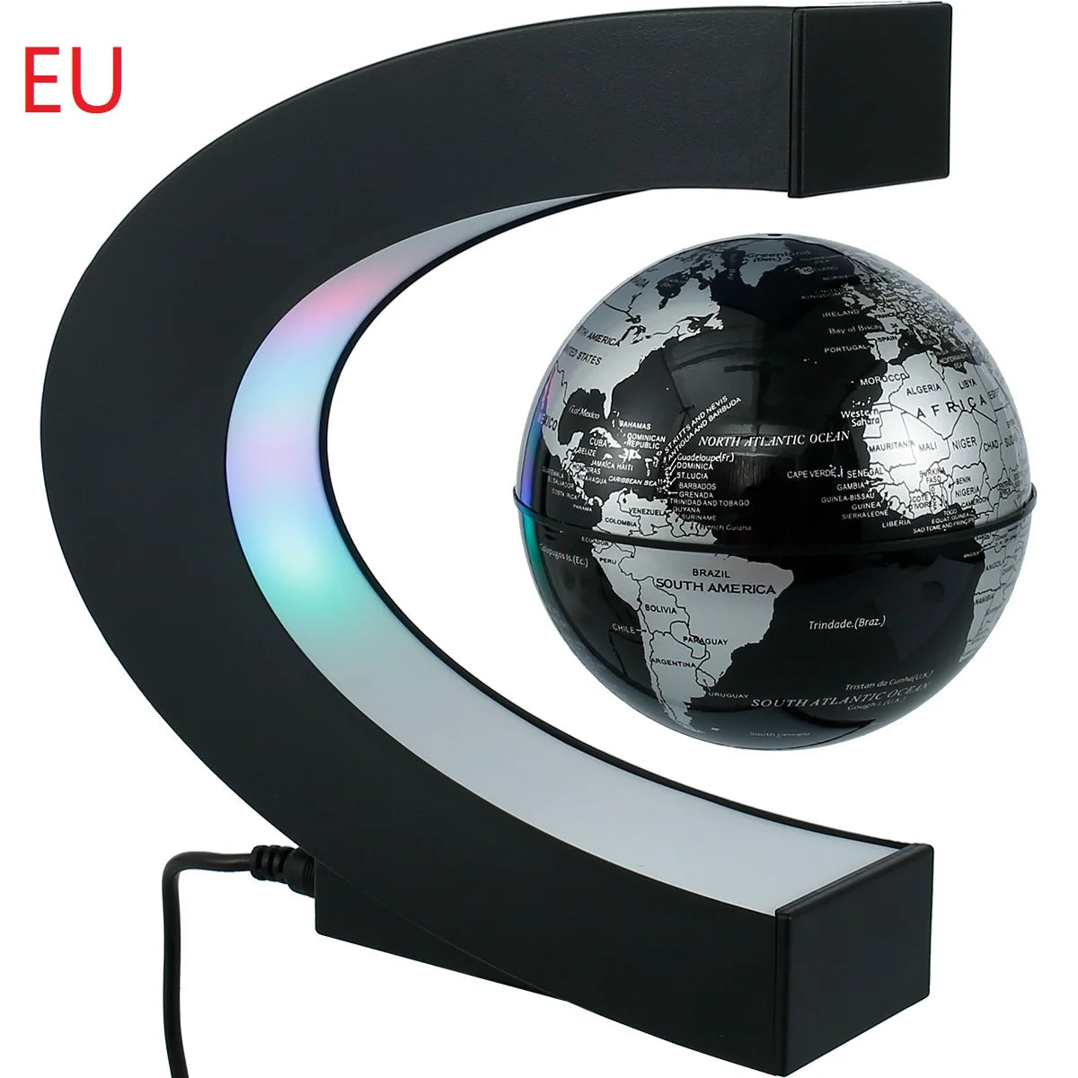 Magnetic Levitating Globe with LED Light - Rotating Earth Floating Lamp, Novelty Bedside Decor, Perfect Gift for Any Occasion