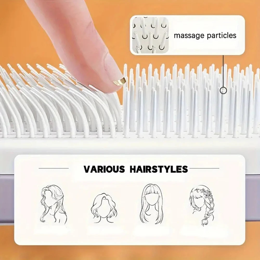 Self-Cleaning Scalp Massage Comb Hair Comb